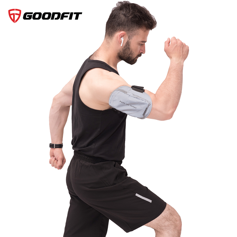 Đai đeo chạy bộ, túi đựng điện thoại đeo tay chạy bộ GoodFit chống nước, phản quang Goodfit GF201RA