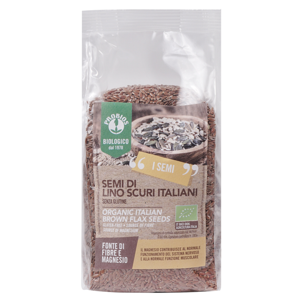 Hạt Lanh Nâu Hữu Cơ 500g ProBios Organic Italian Brown Flax Seeds