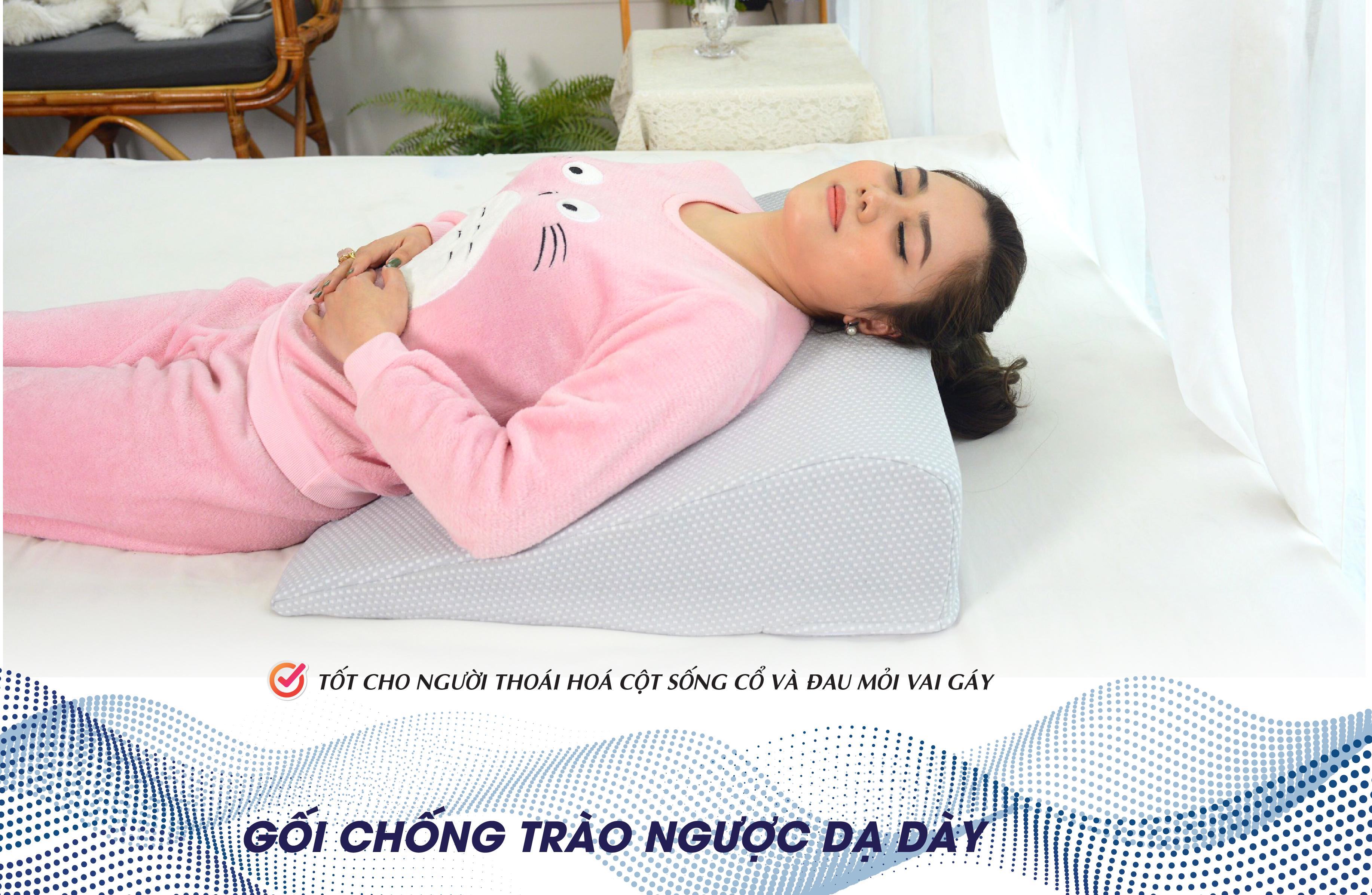 GỐI TRÀO NGƯỢC DẠ DÀY NGƯỜI LỚN YOROKOBI, KÍCH THƯỚC 70*60*18CM , HỖ TRỢ TRÀO NGƯỢC ACID, Ợ CHUA, THOÁI HÓA CỘT SỐNG CỔ, HÀNG THƯƠNG HIỆU- GHI NHẬT