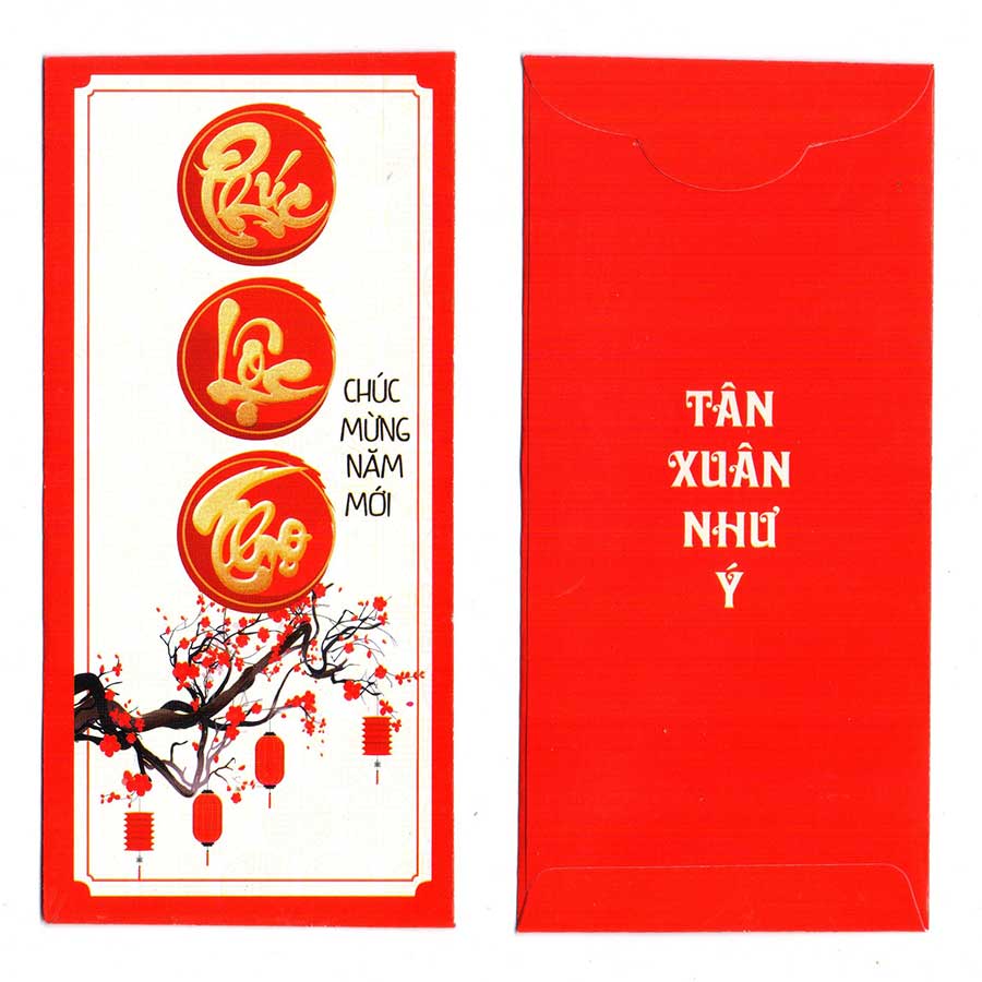 Bao Lì Xì - PHÚC LỘC THỌ (Bộ 10 Cái)