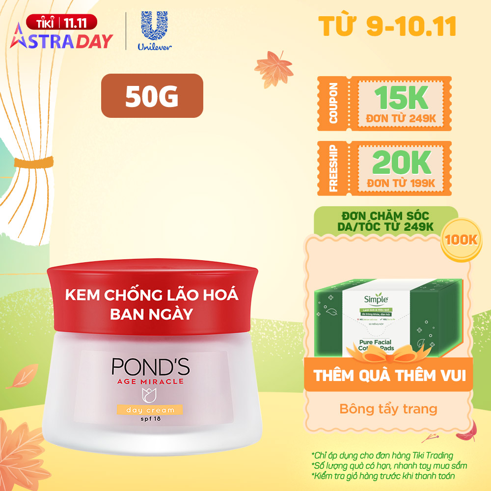 Kem Dưỡng Da (50g) Pond's Age Miracle Ban Ngày