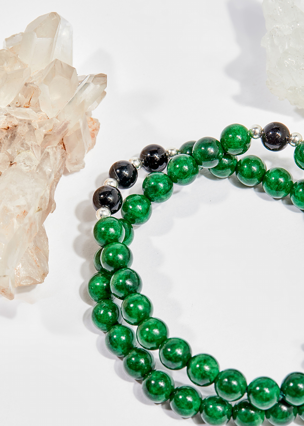 Vòng chuỗi hạt đeo tay 2 line đá cẩm thạch sơn thủy 6mm mệnh mộc , hỏa - Ngọc Quý Gemstones
