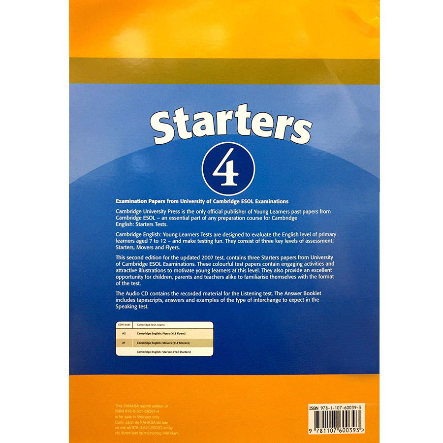 Cambridge Young Learner English Test Starters 4: Student Book