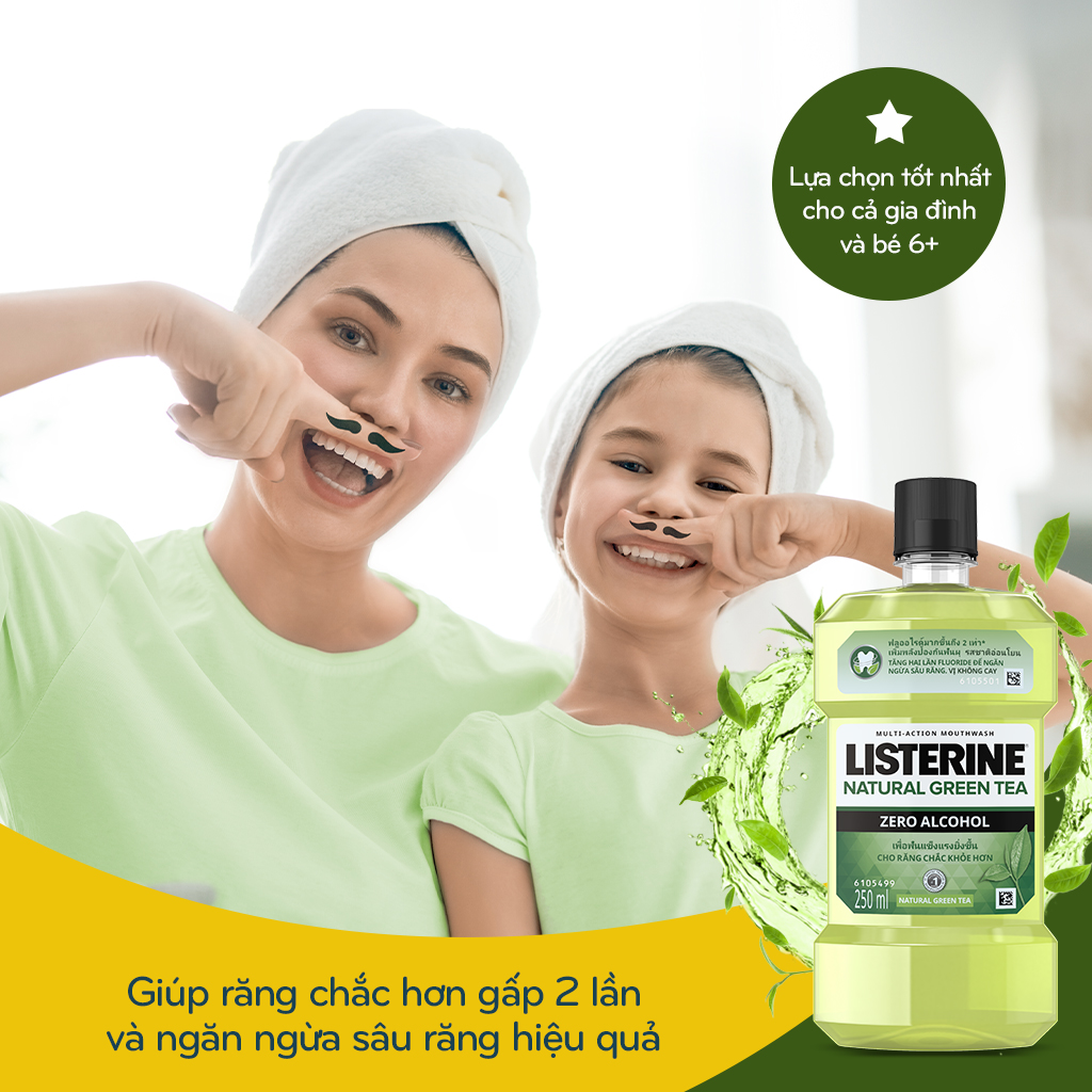 Nước súc miệng Listerine trà xanh 750ml + Tặng 1 trà xanh 250ml - 101016577