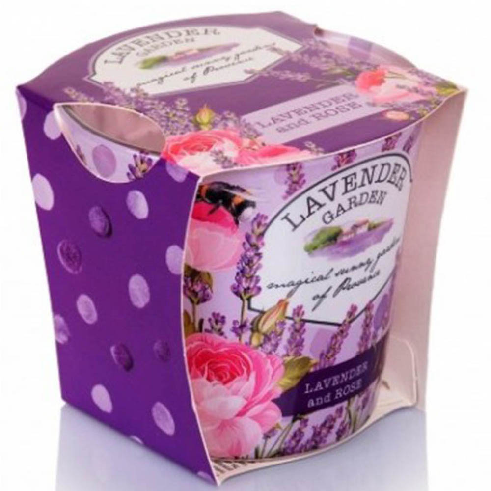 Ly nến thơm tinh dầu Bartek Lavender Garden 115g QT028229 - vườn hoa oải hương (giao mẫu ngẫu nhiên)