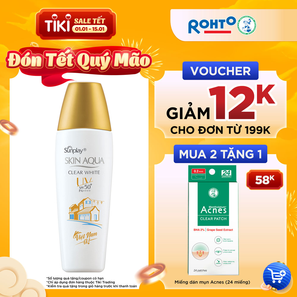 Sữa chống nắng dưỡng da trắng mịn Sunplay Skin Aqua Clear White Limited Editon SPF 50+, PA++++ (25g)