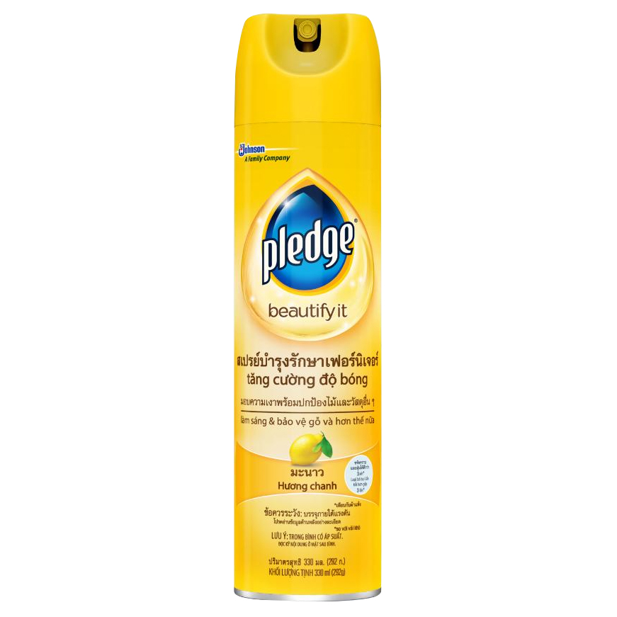 Bình Xịt Đánh Bóng Đồ Pledge Hương Chanh Chai 330ml