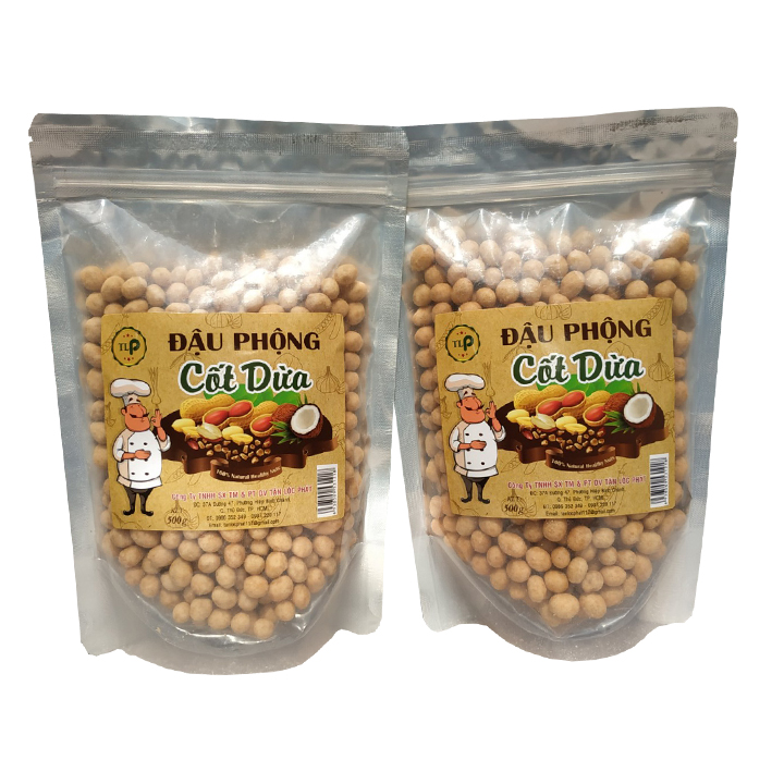 2 KG ĐẬU PHỘNG CỐT DỪA DA CÁ LOẠI 1 ( 4 BỊCH 500G)