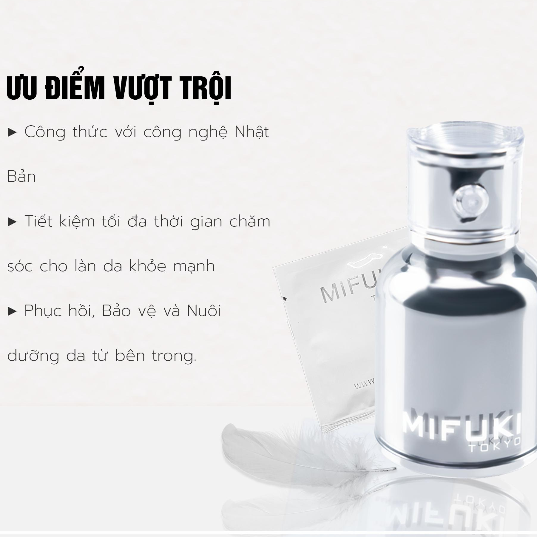 DƯỠNG TRẮNG DA BAN NGÀY 3 TRONG 1 - TRIPLE CREAM 3 IN 1 MIFUKI (30ML)