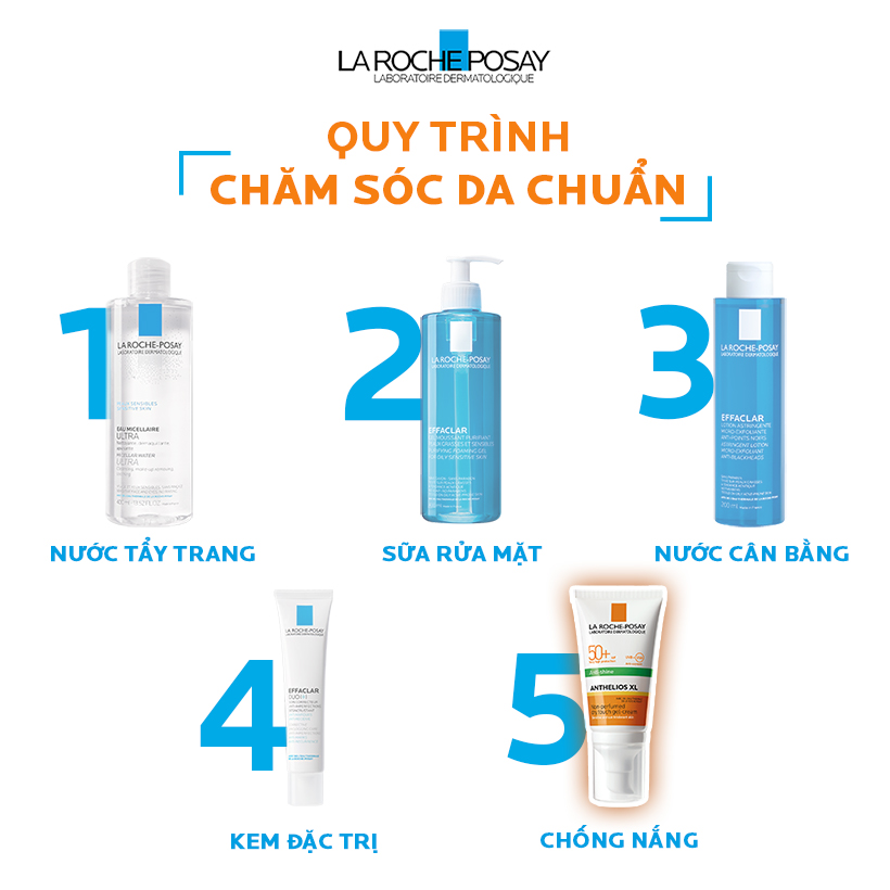 Kem Chống Nắng Không Màu Kiểm Soát Dầu La Roche-Posay Anthelios XL Dry Touch Gel-Cream SPF 50+ UVB &amp; UVA (50ml)