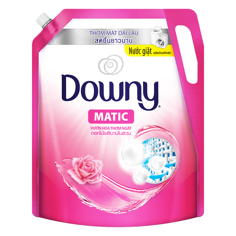 Combo 2 Túi Nước Giặt Downy Vườn Hoa Thơm Ngát Dạng Túi 2.15KG