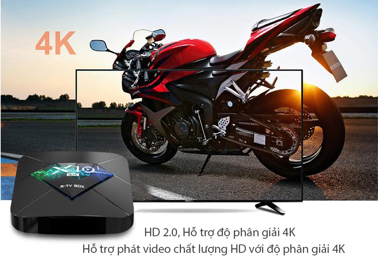 Android TV Box X10, 2G RAM và 16G ROM bộ nhớ trong