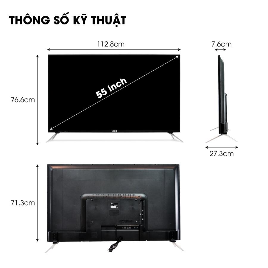 Smart voice tivi UBC 4K 55 inch U55V700, kính cường lực - tìm kiếm bằng giọng nói - Hàng Chính Hãng