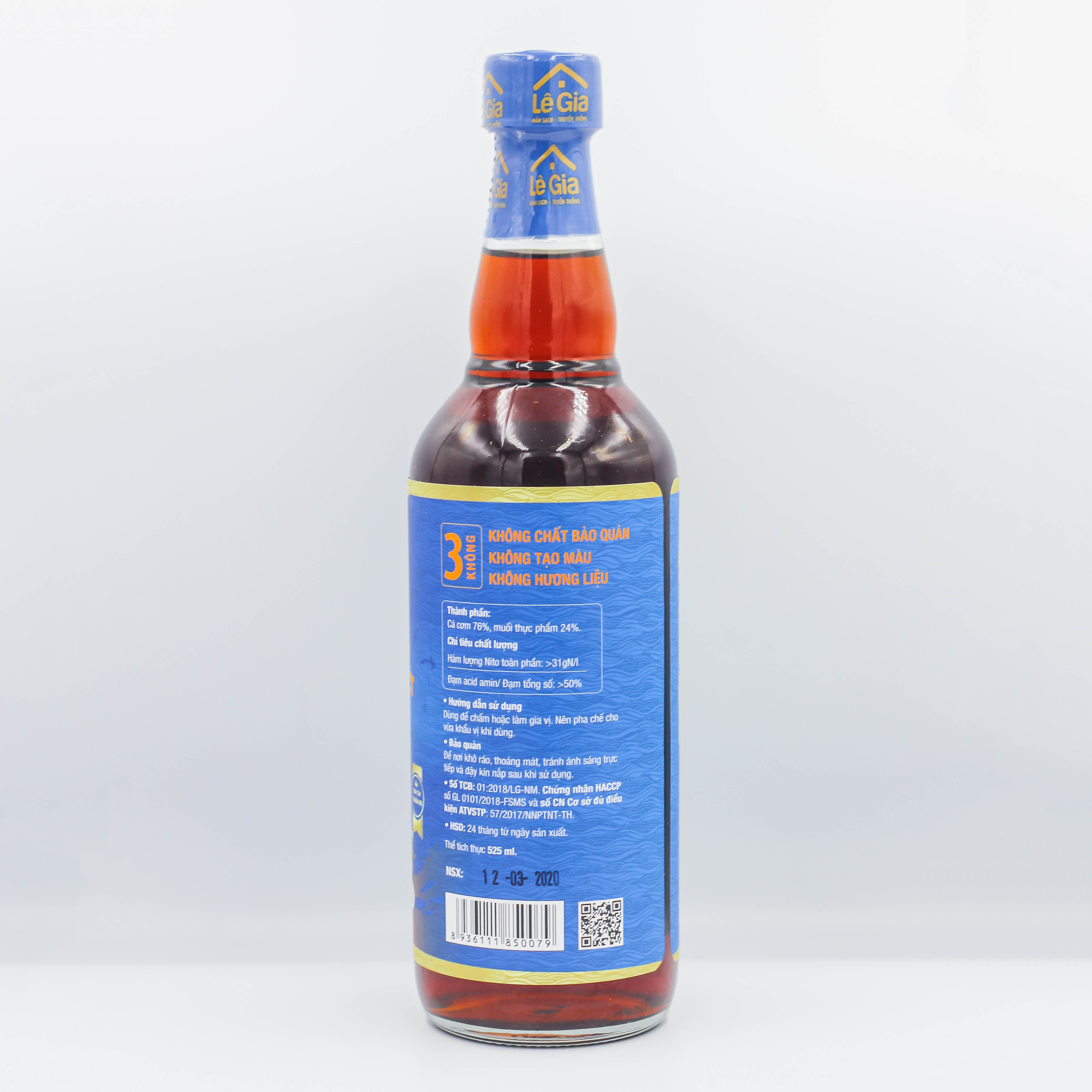 Nước mắm cá cơm Lê Gia đặc biệt 525ml