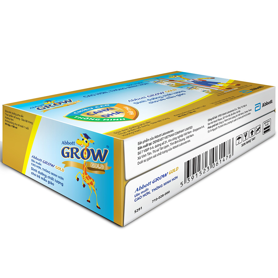 Hình ảnh Thùng 48 Hộp Sữa Nước Abbott Grow Gold 180ml cho trẻ 1 tuổi trở lên