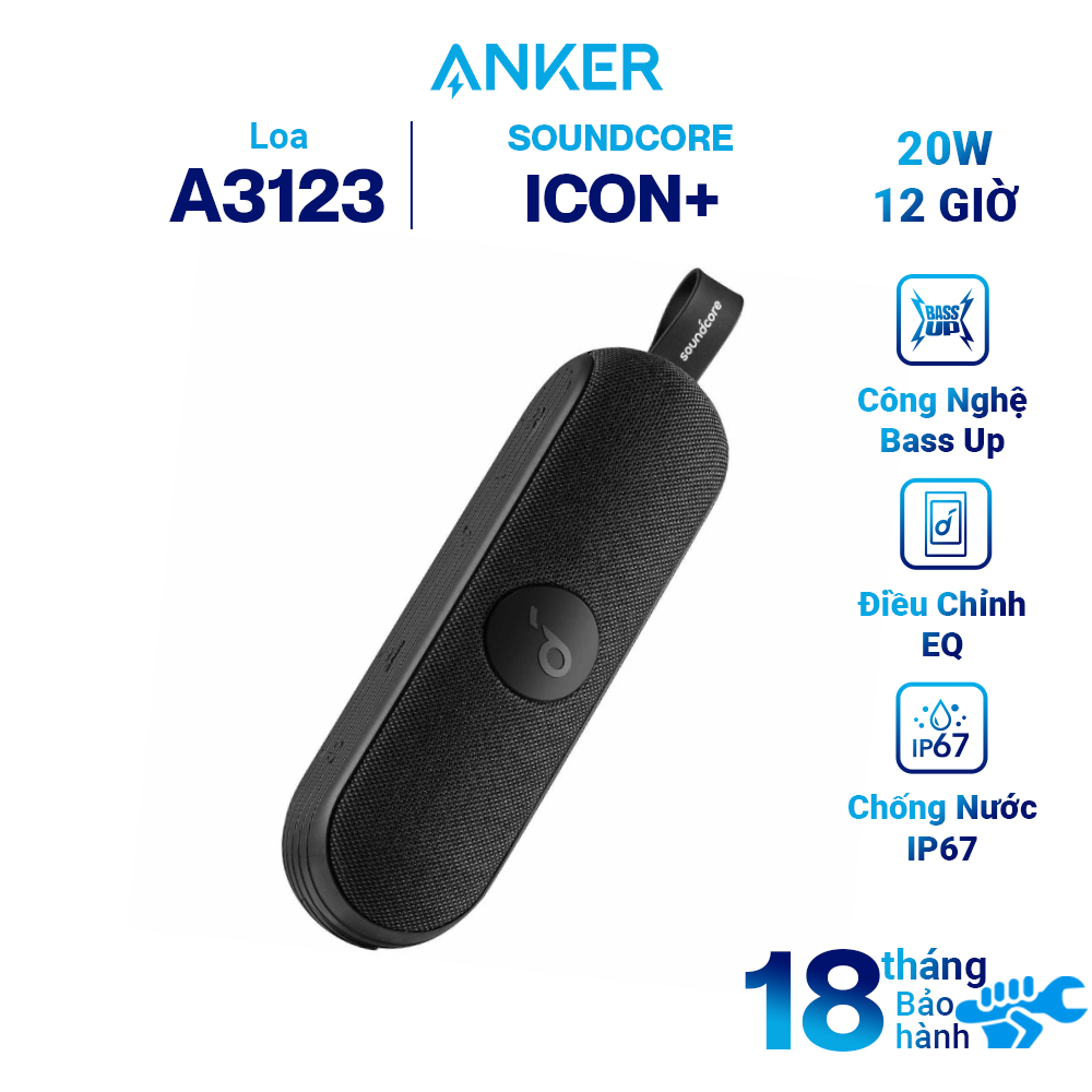 [Nhập CECAMP30KD1 giảm 30K] Loa Bluetooth Anker SoundCore Icon+ A3123 - Hàng Chính Hãng