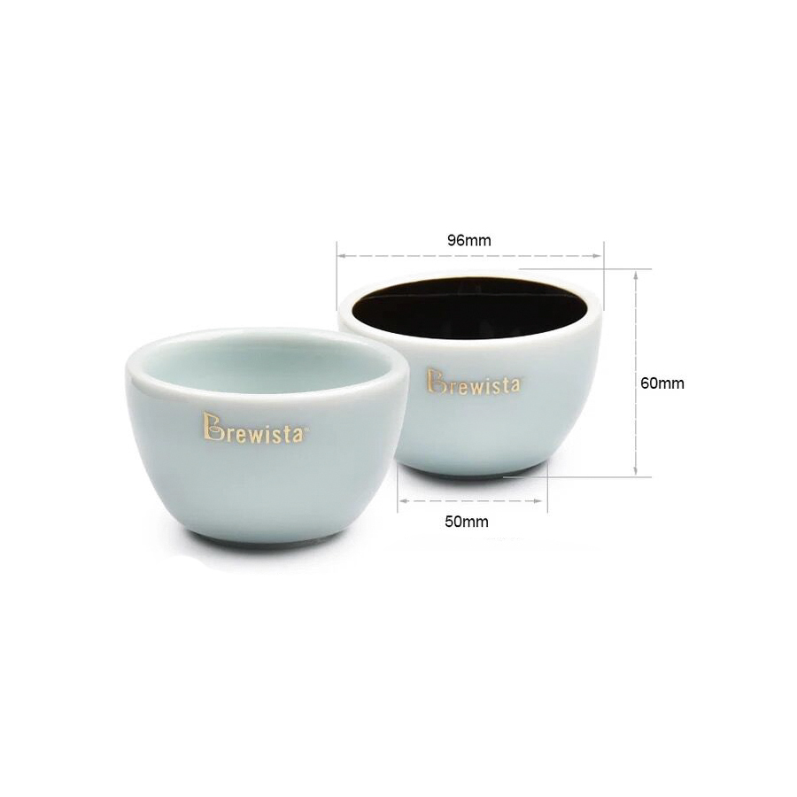 Chén cupping chuyên dụng bằng sứ thử cafe Artisan 230ml Professional Cupping Bowl + silicon lid - Chính hãng Brewista