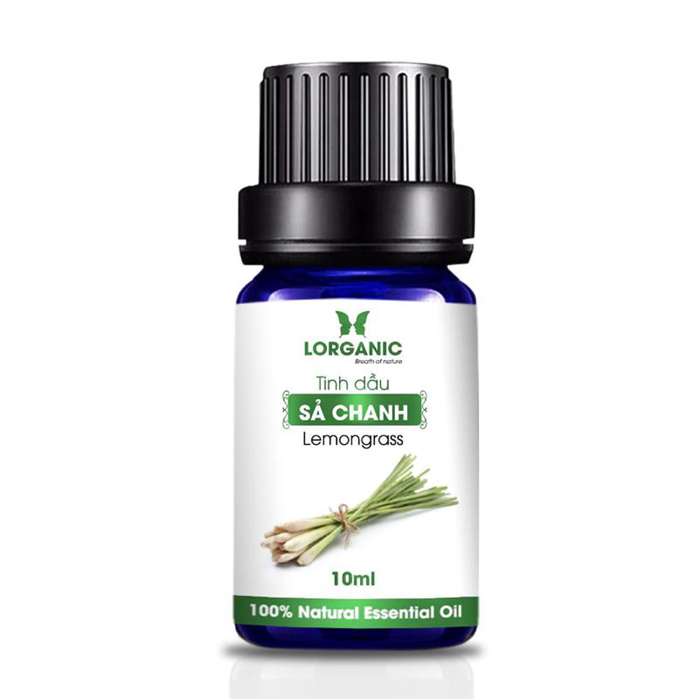 Combo 3 chai tinh dầu Lorganic pơ mu + bạch đàn chanh + sả chanh / Tinh dầu thiên nhiên nguyên chất.