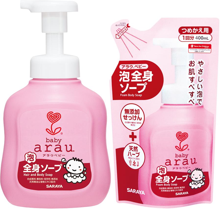 Hình ảnh Combo Sữa Tắm Cho Em Bé Arau Baby (Bình 450ml + Túi 400ml)