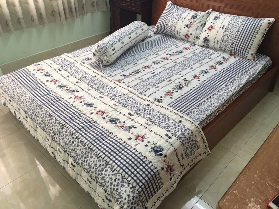 Mền chần gòn Cotton Cao cấp  - Chất liệu 100% Cotton thấm hút tốt, đường may tỉ mỉ