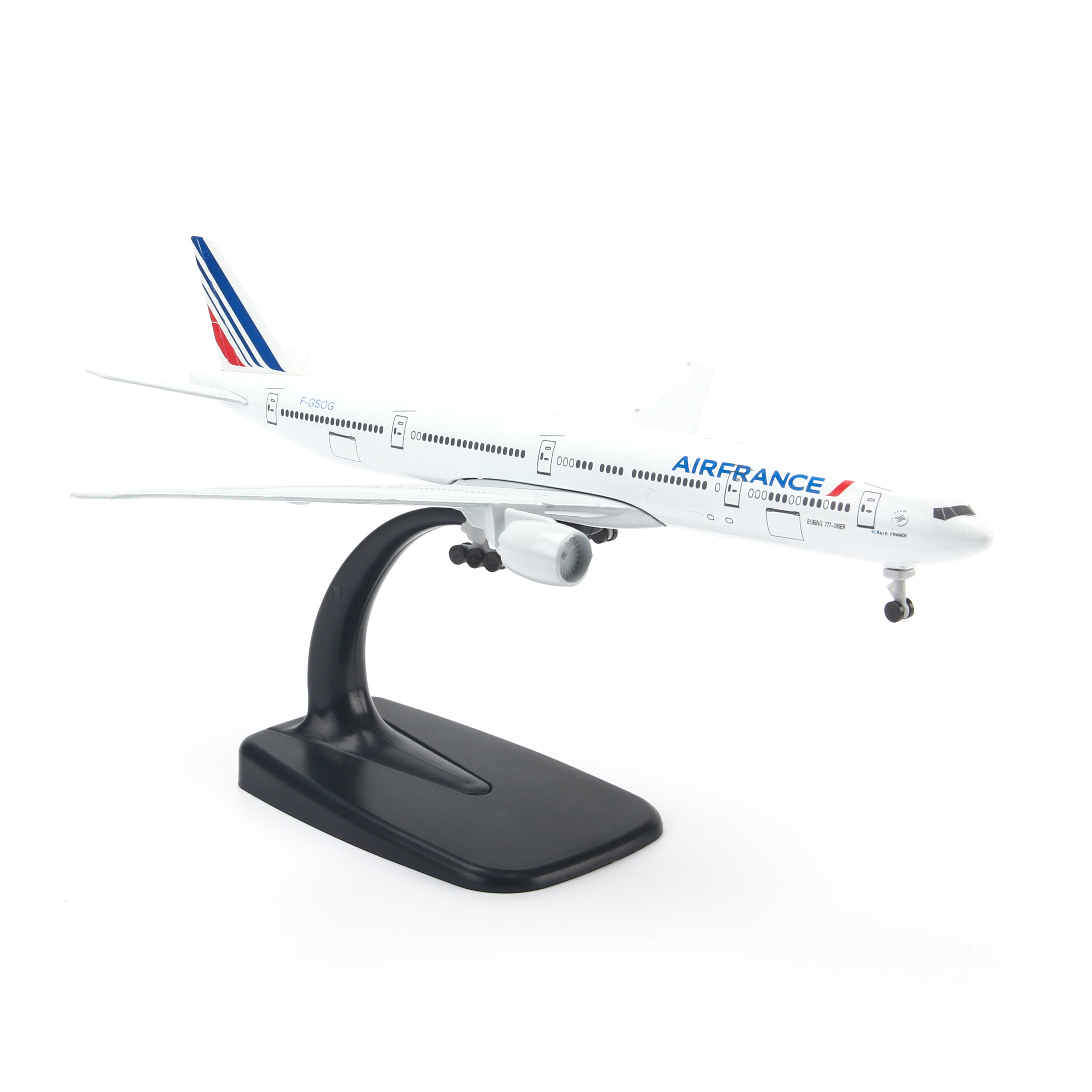 Mô hình máy bay Air France - Trắng,xanh,đỏ,có bánh