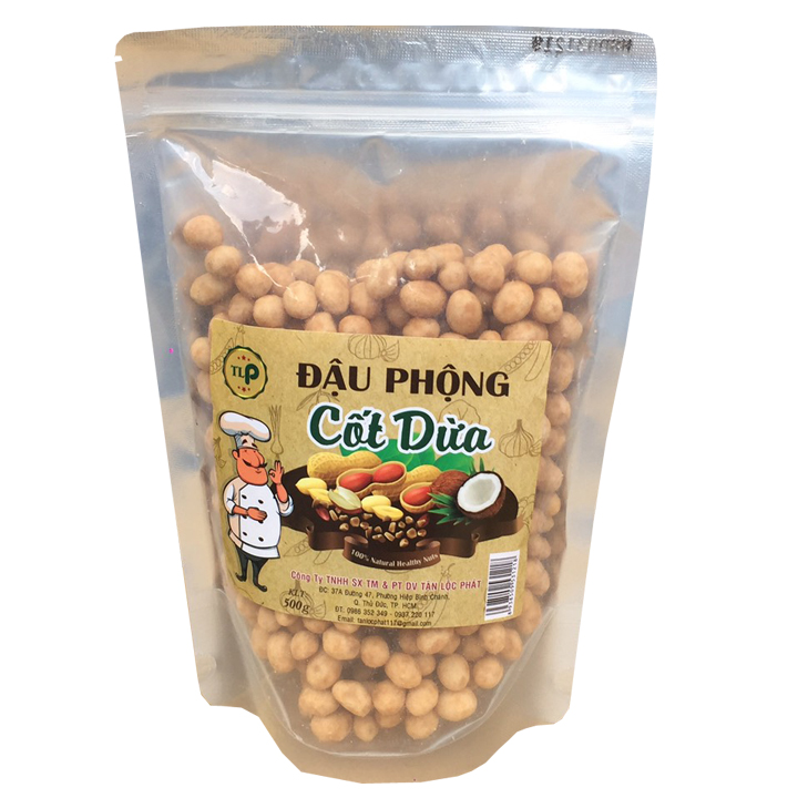 2 KG ĐẬU PHỘNG CỐT DỪA DA CÁ LOẠI 1 ( 4 BỊCH 500G)