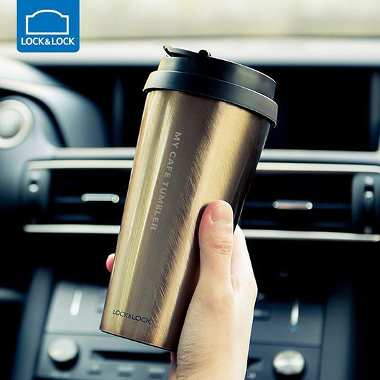 Ly Giữ Nhiệt Bằng Thép Không Gỉ Lock&Lock Clip Tumbler LHC4151GOD - Gold