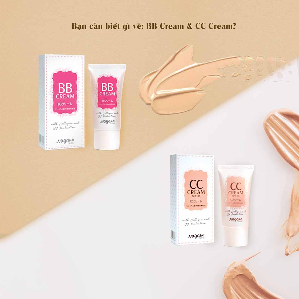 Kem Nền BB Collagen Nagano 20ml - BB Cream 20ml - Chứa chất chống nắng với chỉ số SPF35 bảo vệ da, Collagen giúp dưỡng ẩm và nuôi dưỡng da