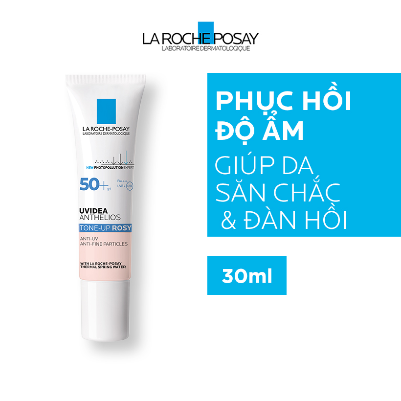 Bộ Kem chống nắng giúp làm sáng và đều màu da, bảo vệ La Roche-Posay Anthelios Uvidea Tone-up Rosy SPF50+