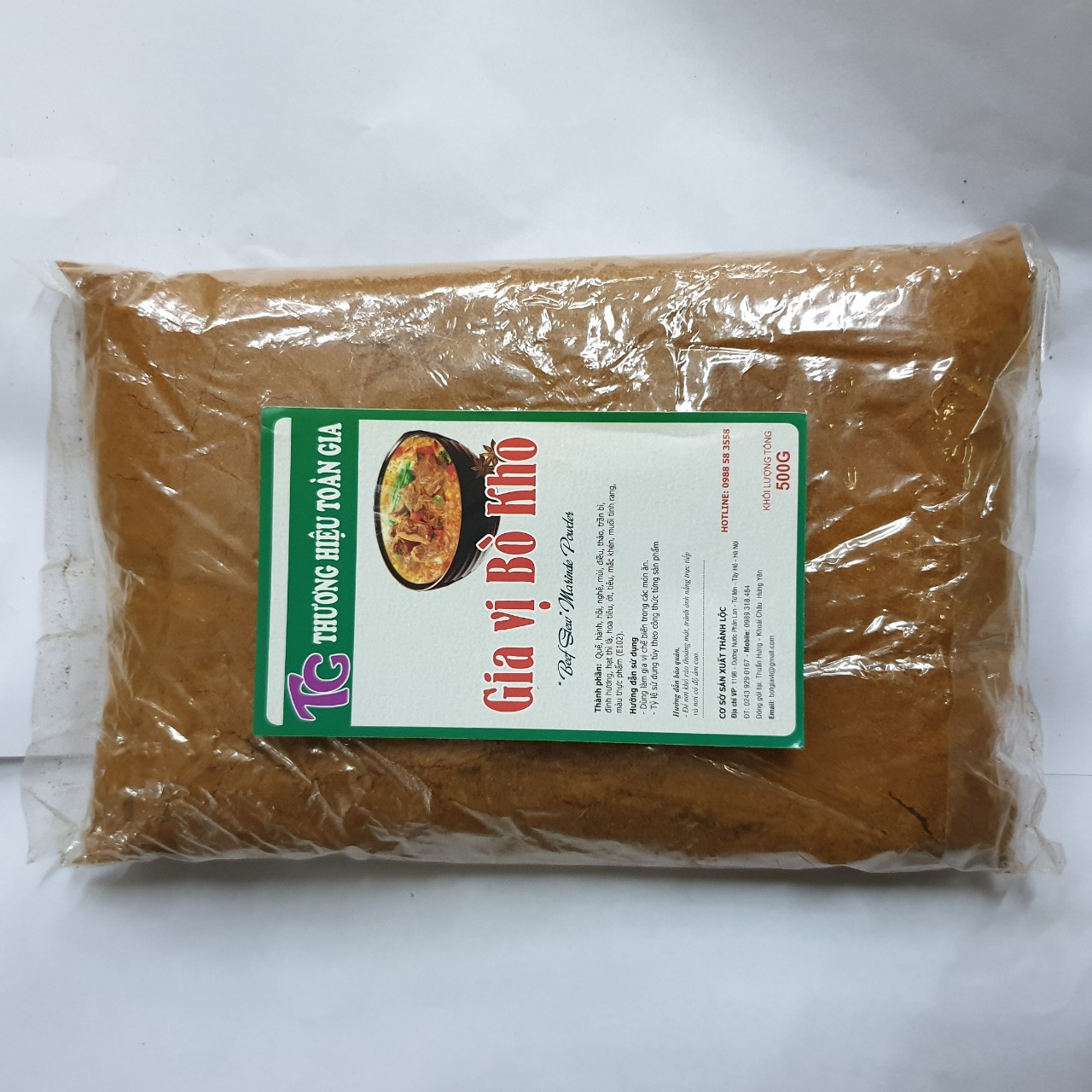 Gia vị bò kho Toàn Gia 500g/gói