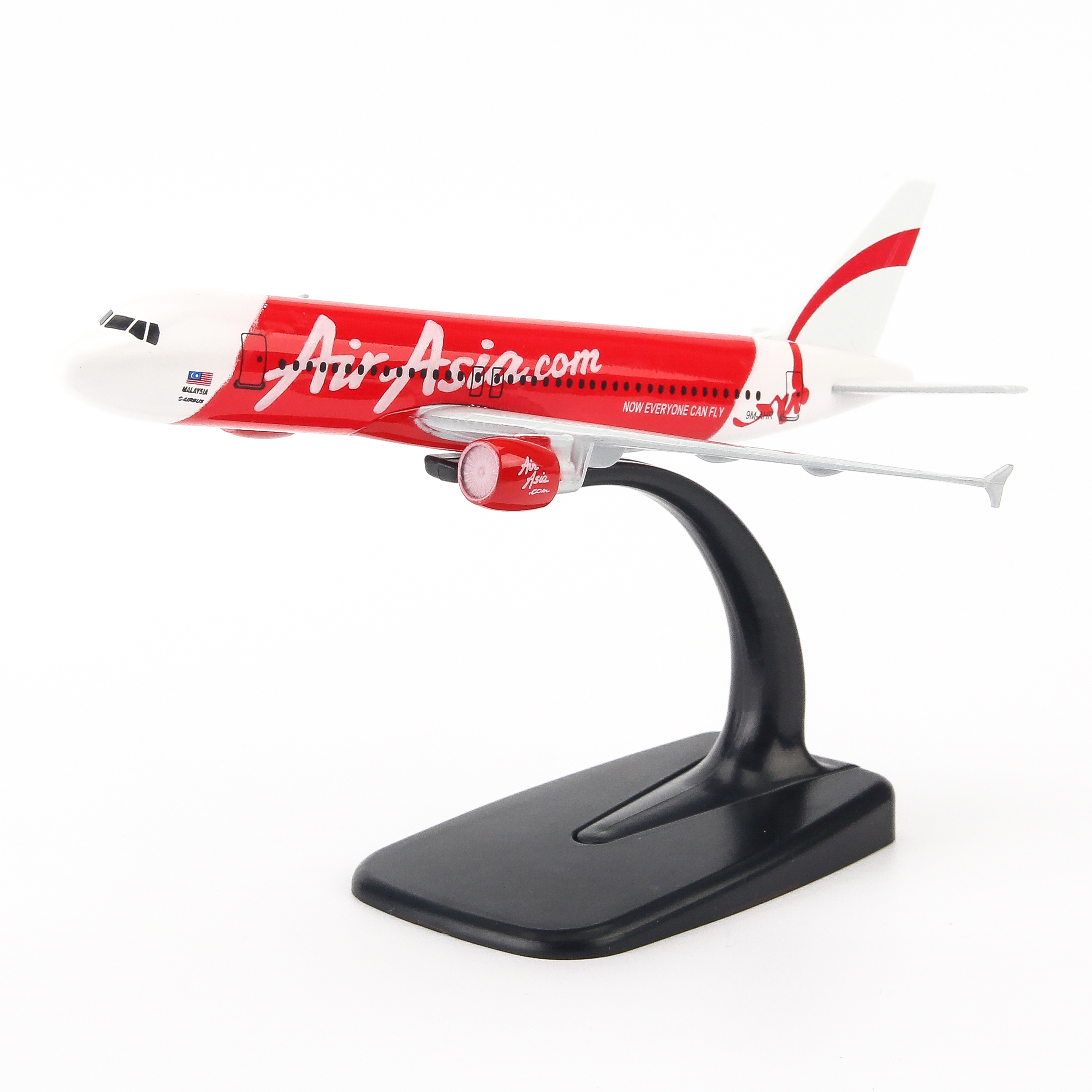 Mô hình máy bay AirAsia (16cm) - Trắng, Đỏ