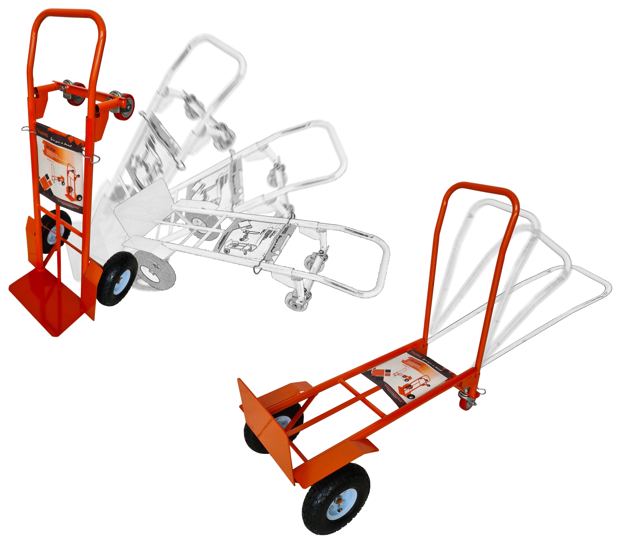 Xe đẩy Kanson hai chức năng màu cam TP-XDT023W - tải trọng từ 270-360kg