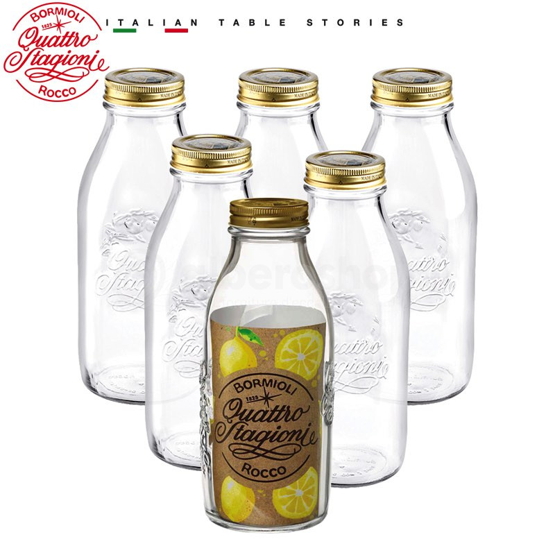 Combo 4 lọ hũ thủy tinh Quattro dung tích 1000 ml - Made in Italy