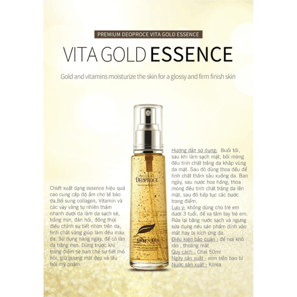 Tinh chất trắng da PREMIUM DEOPROCE VITA GOLD ESSENCE