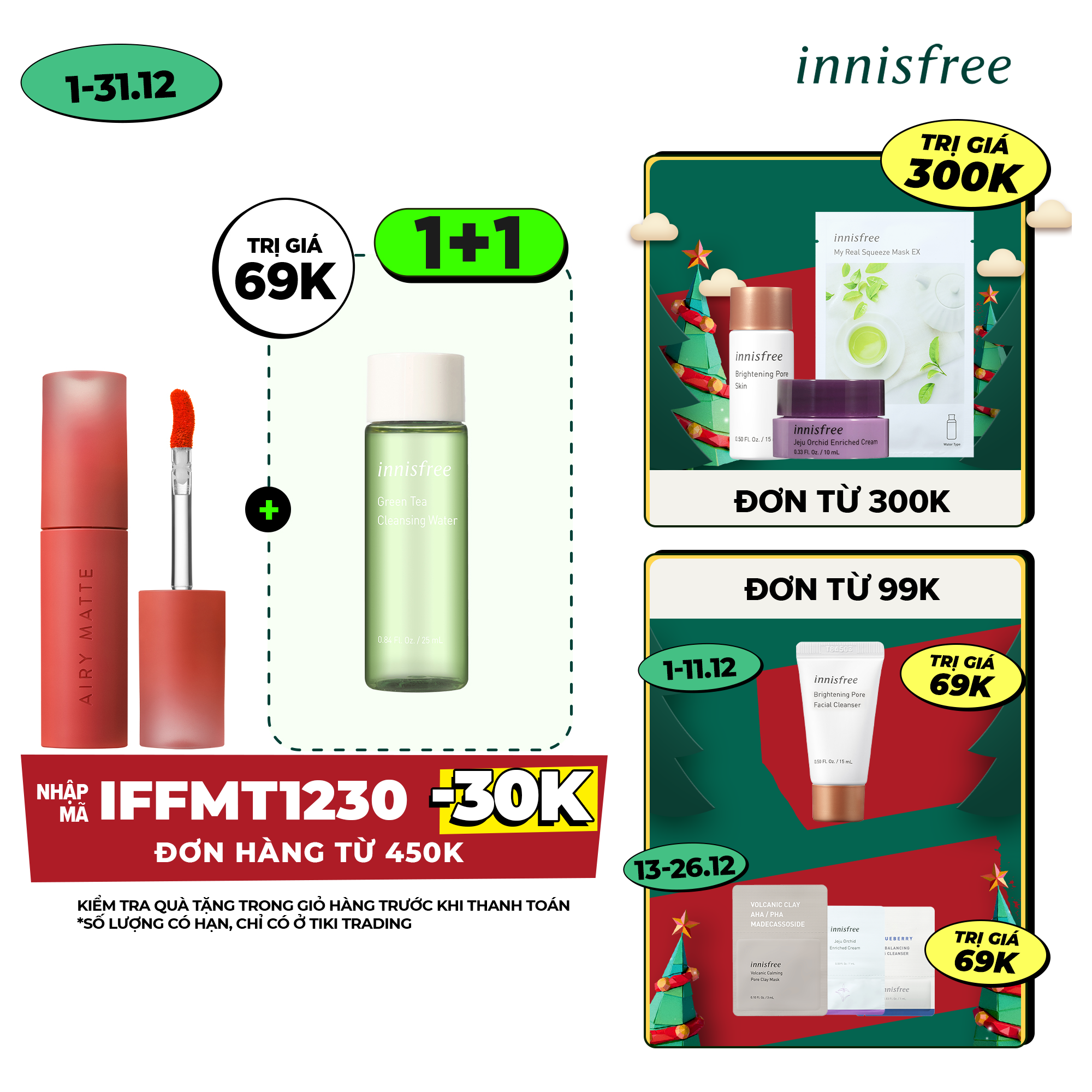 Son Tint Dạng Lì Siêu Nhẹ Môi Innisfree Airy Matte Tint