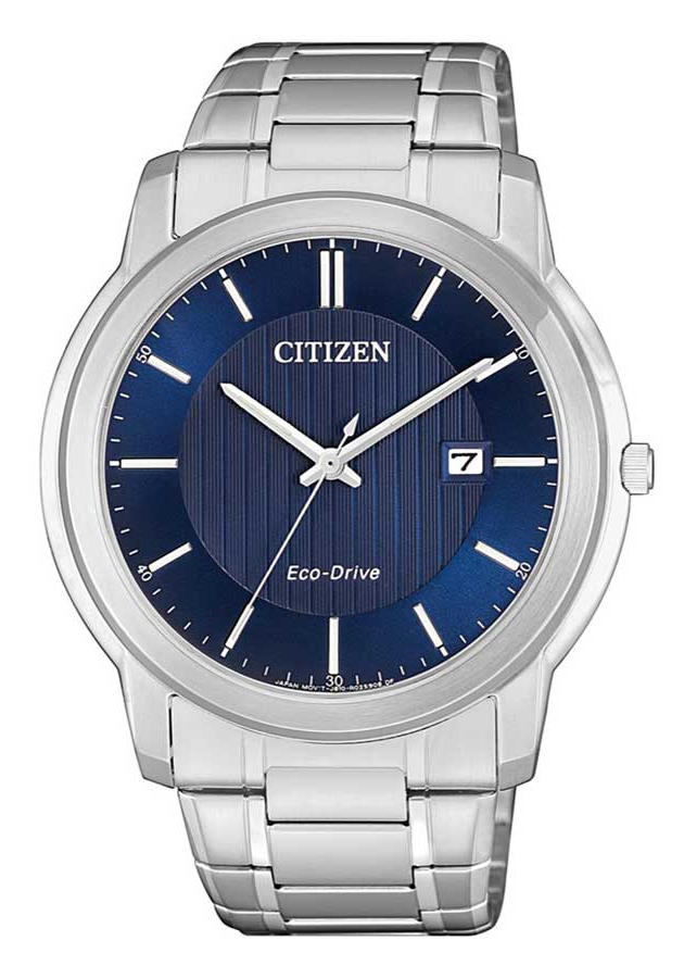 Đồng Hồ Citizen Nam Dây Kim Loại Máy Eco-Drive AW1211-80L - Mặt Xanh (42mm)