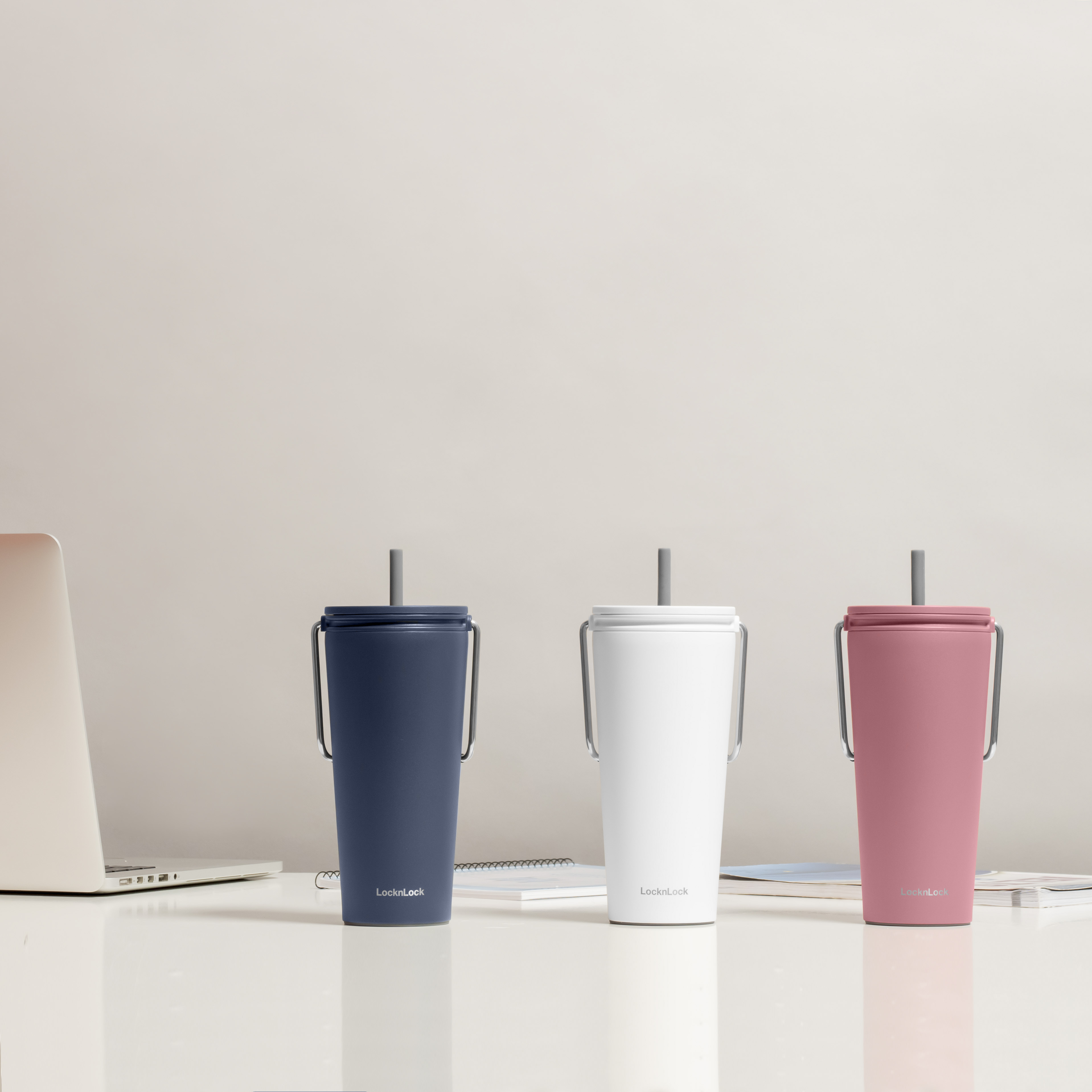 Bình giữ nhiệt có ống hút Lock&amp;amp;Lock Bucket Tumbler with Straw LHC4268NVY - Màu