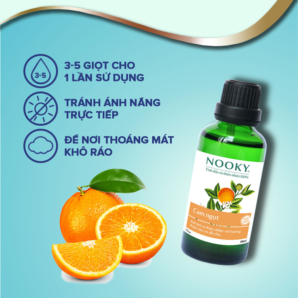 [50ml] Tinh dầu Cam ngọt NOOKY 100% Thiên Nhiên - TORO FARM