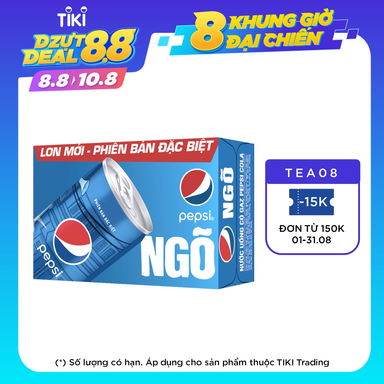 Thùng 24 Lon Nước Ngọt Có Gas Pepsi (245ml/lon)