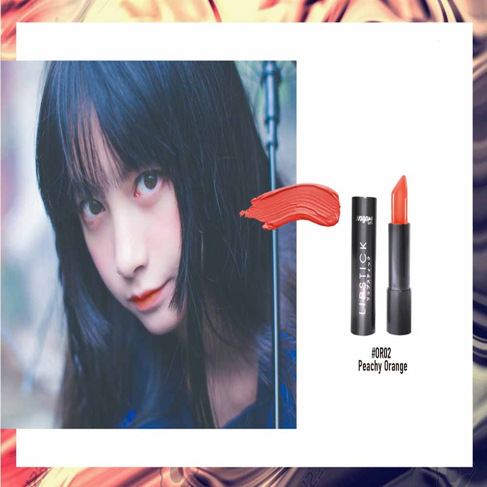 Son Lì Collagen Nagano Japan 2,9g - Lipstick Collagen Nagano Candy Crush & Peachy Orange 2.9g - Chất son mịn, chứa Collagen giúp dưỡng mềm môi