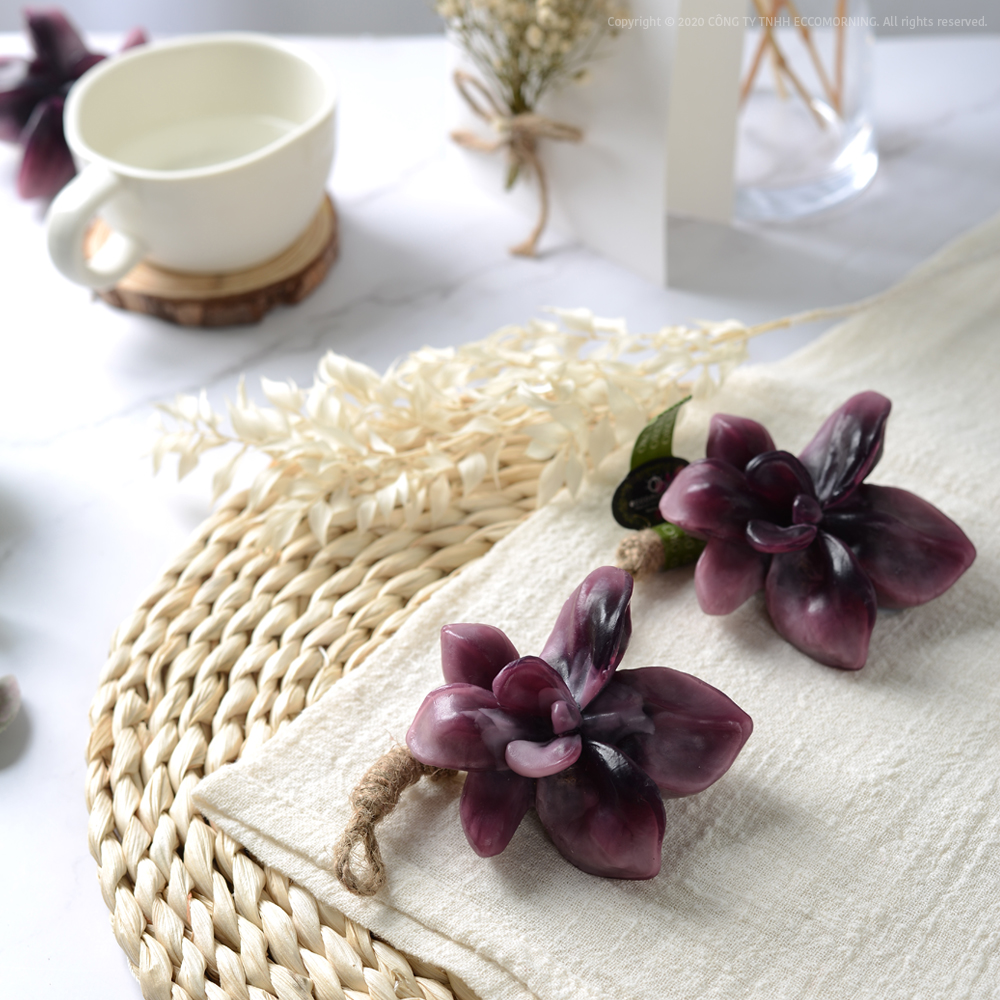 Xà Bông Thiên Nhiên Handmade eccomorning Hình Hoa Lan – Orchid Soap