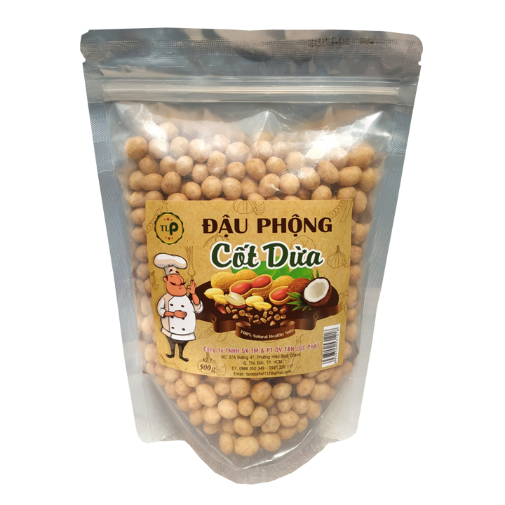 2 KG ĐẬU PHỘNG CỐT DỪA DA CÁ LOẠI 1 ( 4 BỊCH 500G)