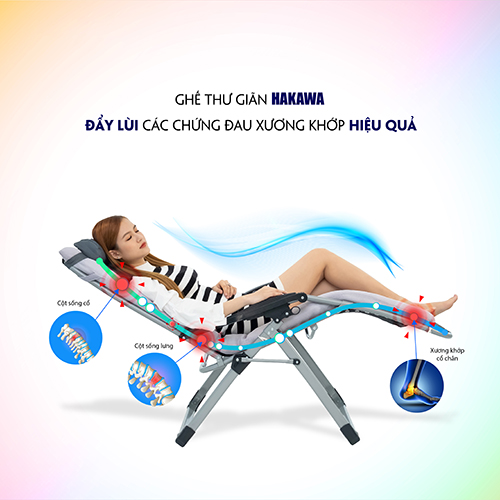 Ghế bố xếp thư giãn cao cấp HAKAWA HKG20T - Hàng chính hãng