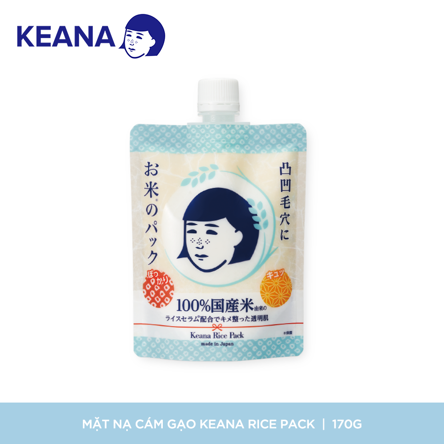 Mặt Nạ Cám Gạo Dạng Thoa Keana Rice Pack Làm Sáng Mịn Da (170g) - NHẬP KHẨU NHẬT BẢN