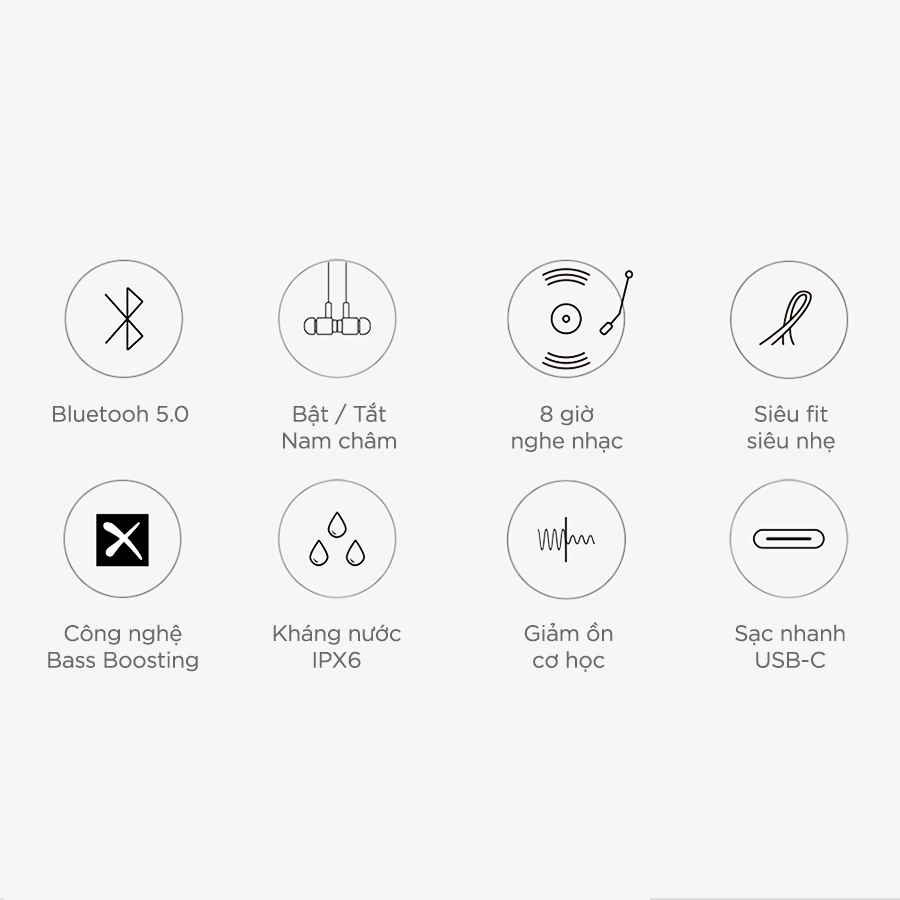 Tai Nghe Bluetooth Cao Cấp AUKEY EP-B60, Driver 8mm, Chống Nước IPX6, 8 Giờ Nghe Nhạc - Hàng Chính Hãng