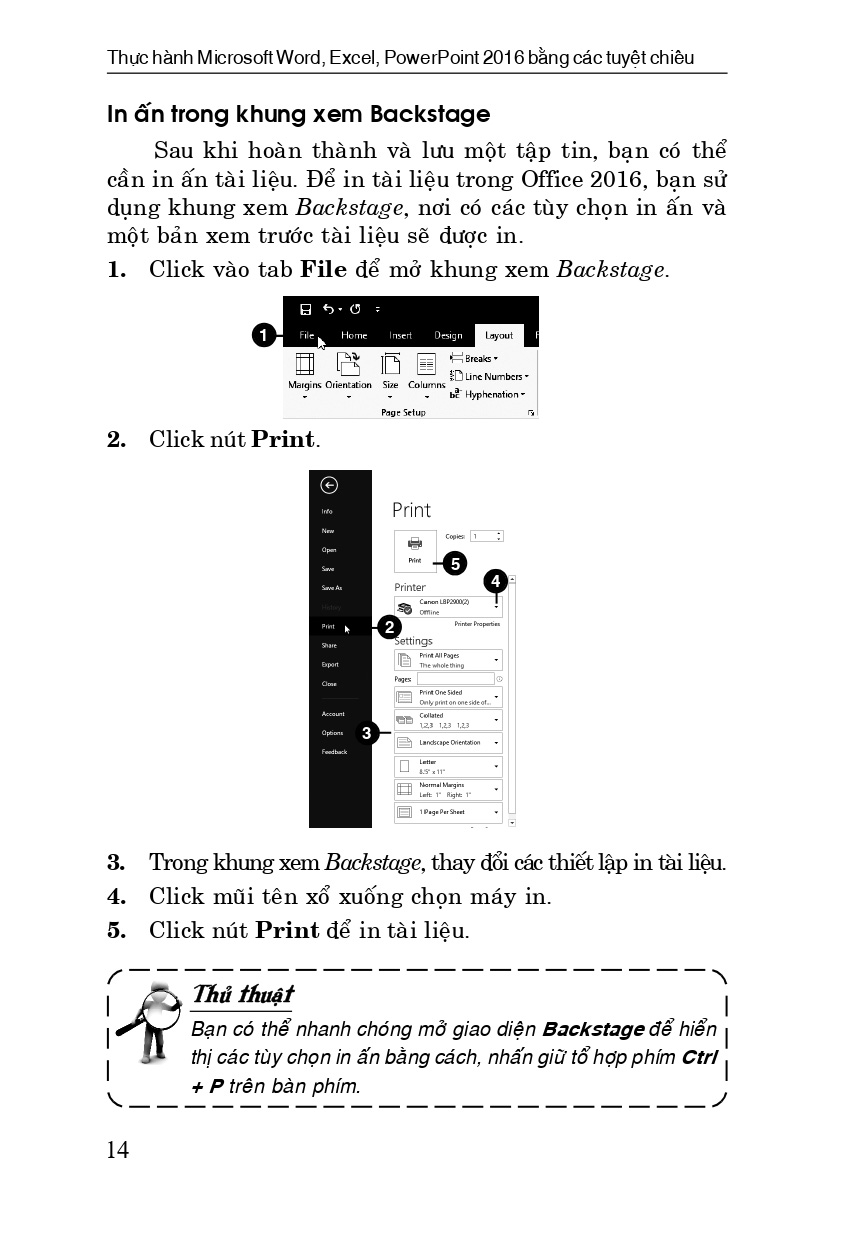 Thực Hành Microsoft Word - Excel - PowerPoint 2016 Bằng Các Tuyệt Chiêu (Sách kèm theo CD Bài tập) (Tái bản năm 2020)