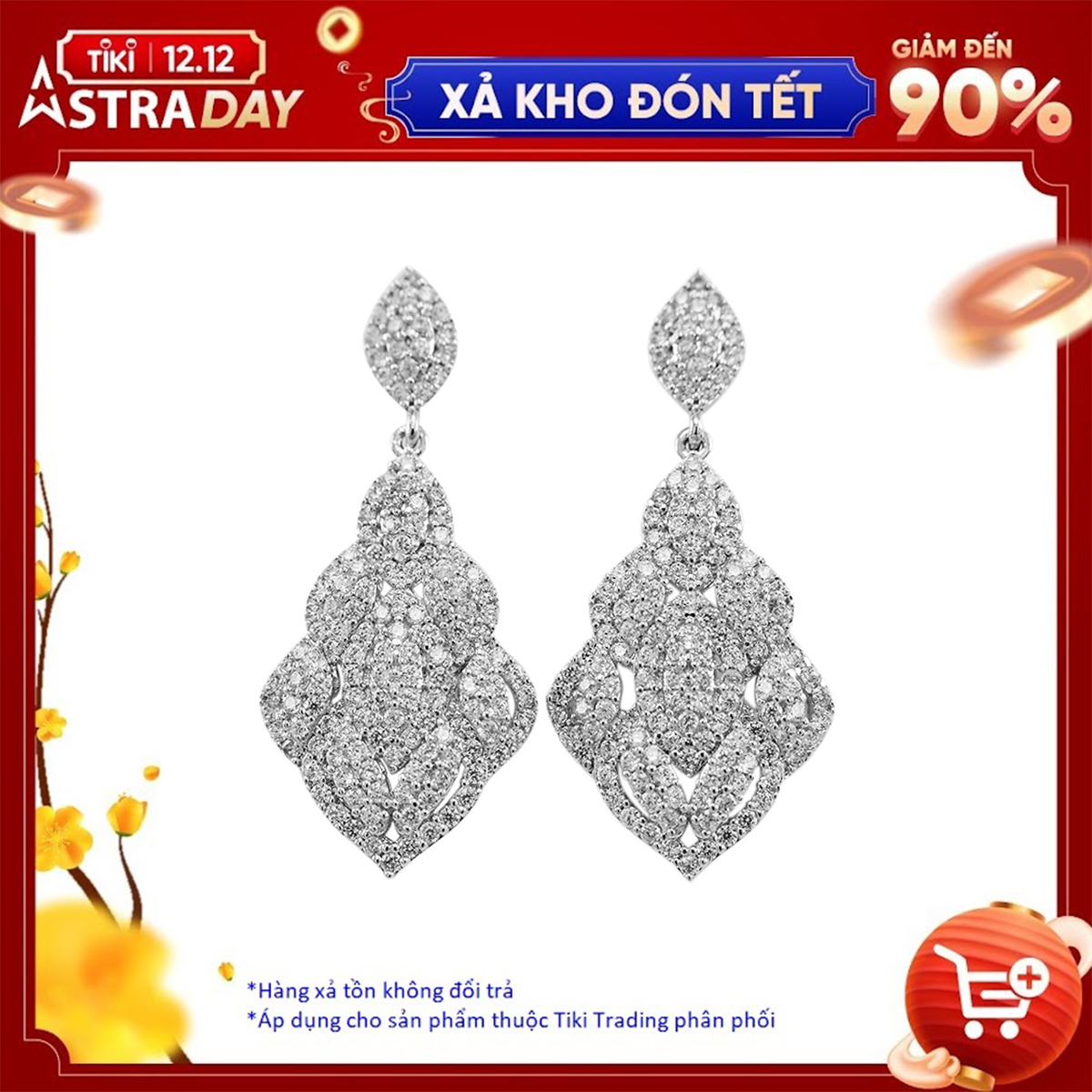 Bông Tai Họa Tiết Đính Đá Đẹp Accessories BCA- BN09