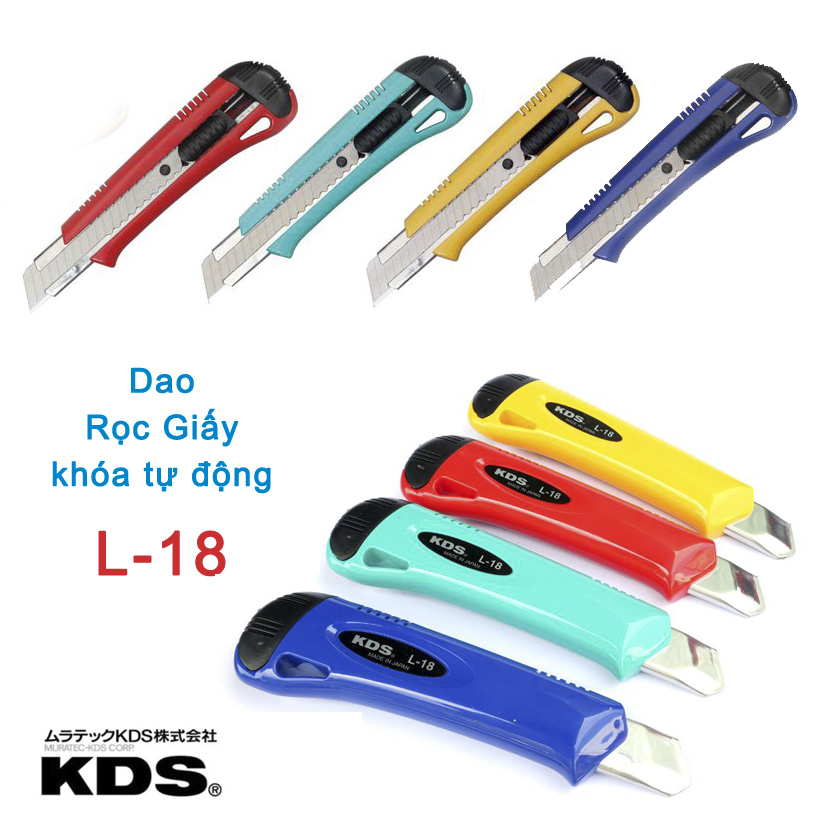 DAO RỌC GIẤY KHÓA TỰ ĐỘNG KDS L-18