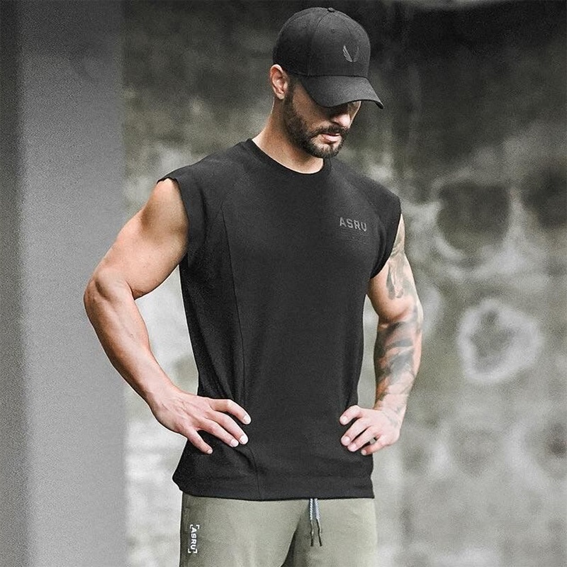 Áo tanktop nam tập gym ASRV, Áo gym nam ba lỗ, Áo ba lỗ nam tập gym nam, Áo tanktop bóng rổ - Thích hợp tập gym, chạy bộ, bóng rổ vận động cực kì thoải mái (SP125)