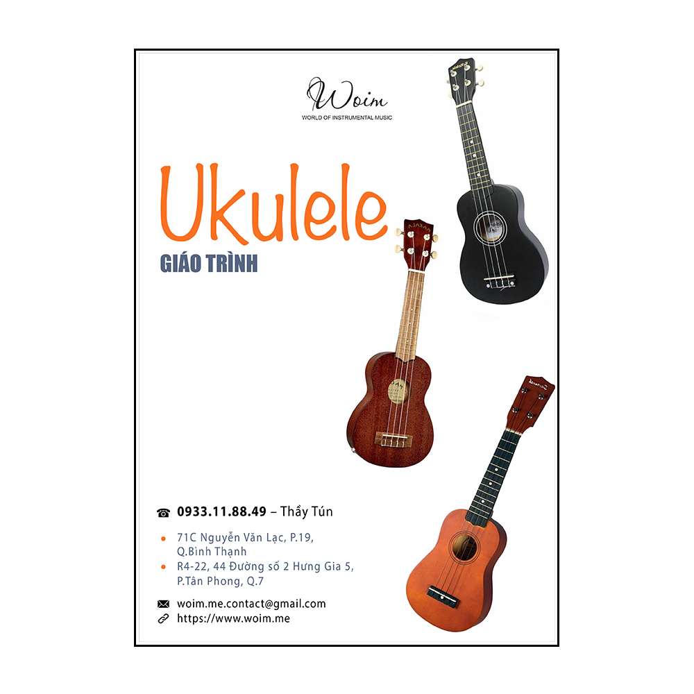  Đàn Ukulele Soprano Woim 35A15 tặng kèm capo nâng tông